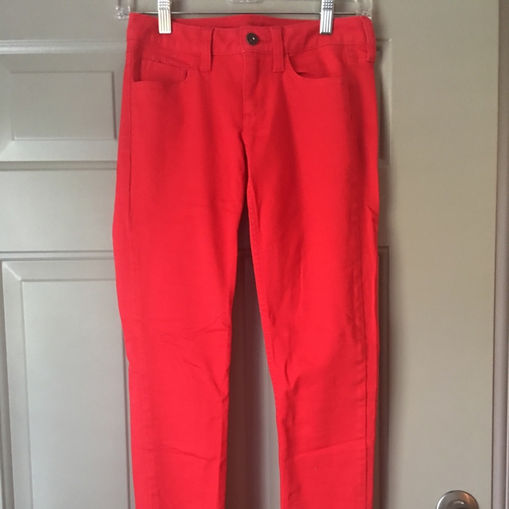 Arizona Bright Red Skinny Jeans-Denim Size 1